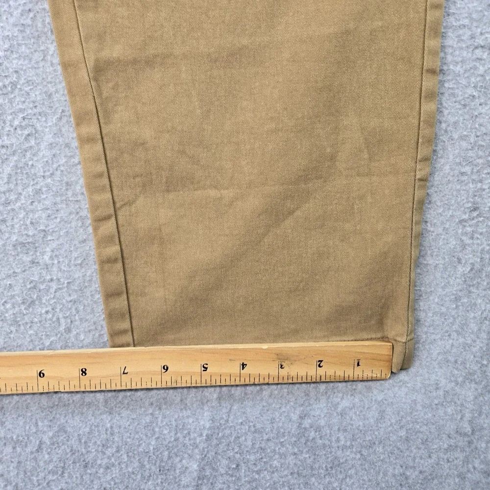 Old Navy Pants Mens 38x30 Beige Chino Relaxed Cotton‎ Spandex Pleated Pockets